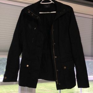 Womens black utility jacket